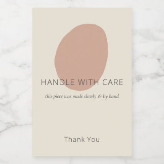 Handle With Care Terracotta Artisan Custom Label 