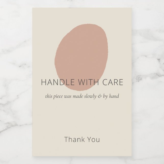 Handle With Care Terracotta Artisan Custom Label  (Single Label)