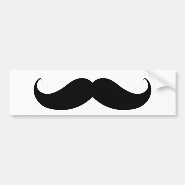 Handlebar Moustache / Mustache Bumper Sticker (Front)