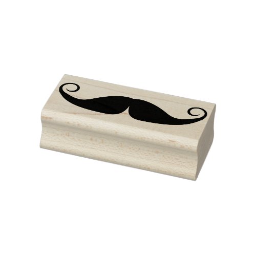 handlebar mustache art stamp