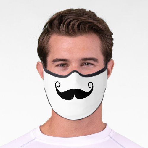 Handlebar Mustache Black Adult Cloth Face Mask