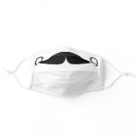 Handlebar Mustache Black Adult Cloth Face Mask Handlebar Mustache Black Adult Cloth Face Mask