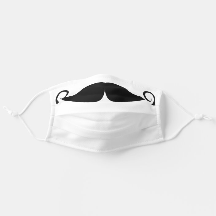 Handlebar Mustache Black Adult Cloth Face Mask