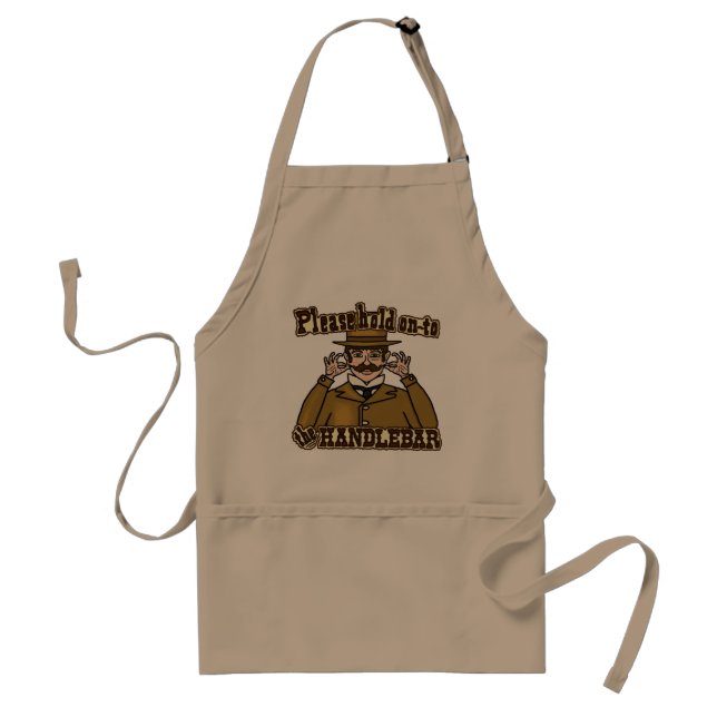 Handlebar Mustache Gentleman Adult Apron (Front)
