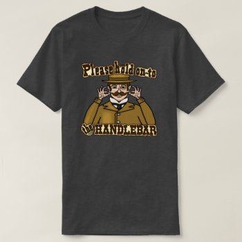 Handlebar Mustache Gentleman Funny Hipster T-shirt by HaHaHolidays at Zazzle