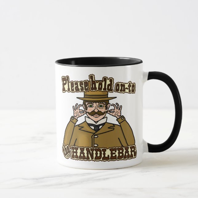 Handlebar Mustache Gentleman Mug (Right)