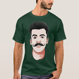 Handlebar Mustache Man Hipster Facial Hair T-Shirt