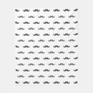 Handlebar Mustache Seamless Pattern Fleece Blanket