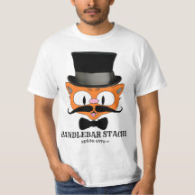 HANDLEBAR STACHE Humorous Cartoon Mustache Cat