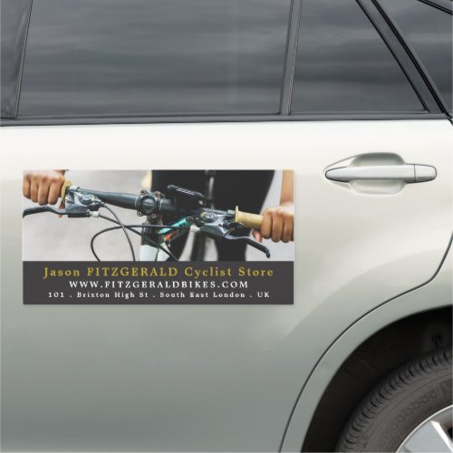 Handlebars Cycling Bicyclist Car Magnet