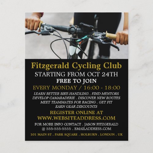 Handlebars Cycling Club Advertising Flyer