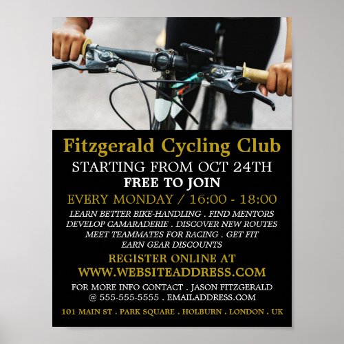 Handlebars Cycling Club Advertising Poster
