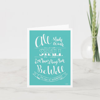 Handlettered "All Shall Be Well" - Notecard