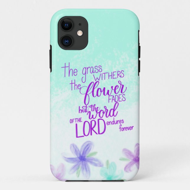 Handlettered Bible Verse iPhone Case, Scripture Case-Mate iPhone Case (Back)