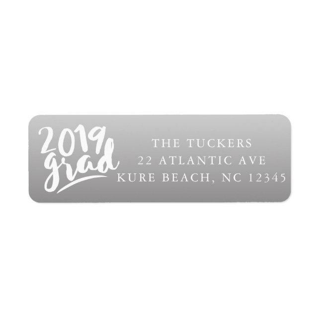 Handlettered Class of 2019 Graduation Address Label (Front)