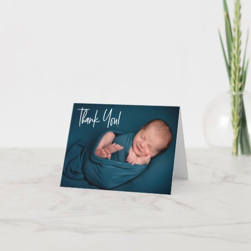 Handlettering Baby Boy Photo baby shower thank you