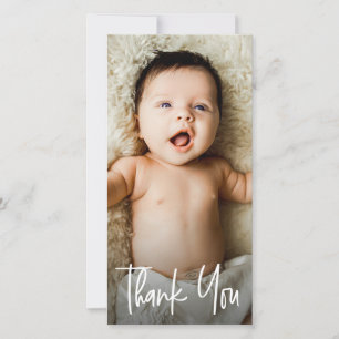 Handlettering Custom Bookmark Baby Shower Photo Thank You Card