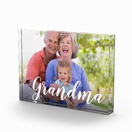 Handlettering I Love You Grandma Custom Photo