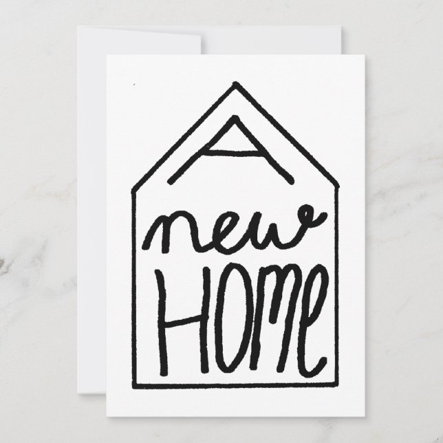 Handlettering New address card (Front)