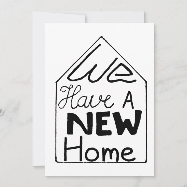 Handlettering New address card (Front)