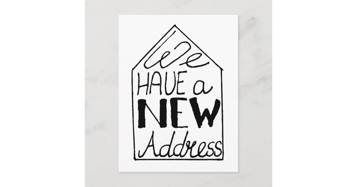 Handlettering New address card | Zazzle