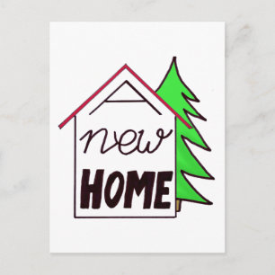 Handlettering New address christmas card