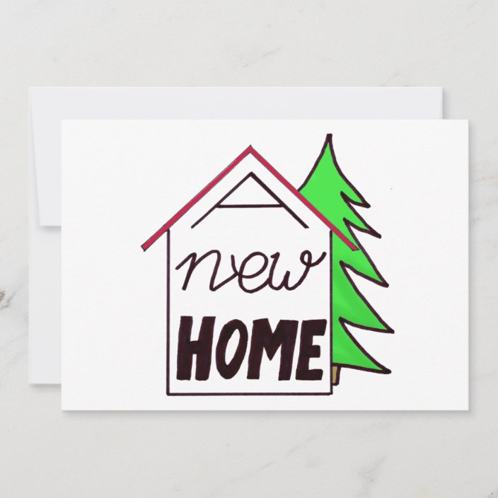 Handlettering New address christmas card