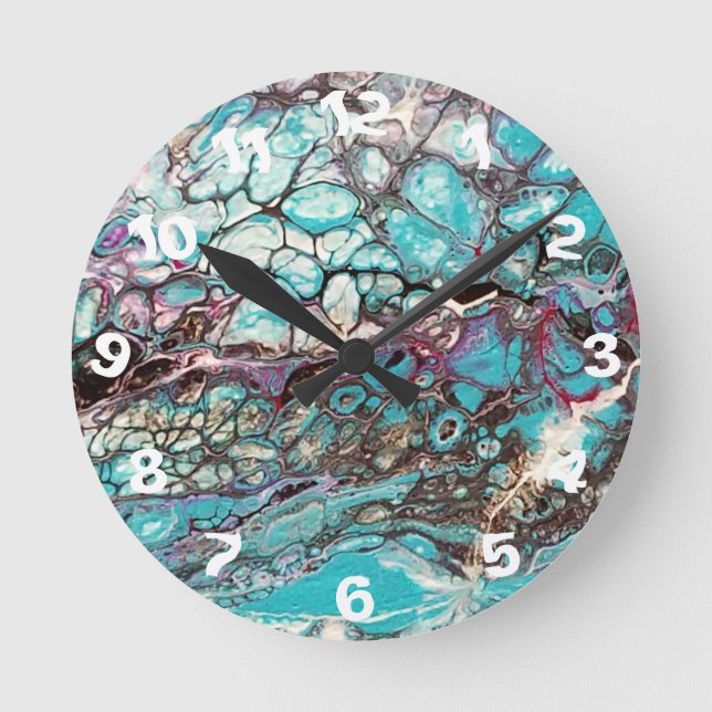 Handmade abstract painting - Kook Art - Wall Clock (Front)