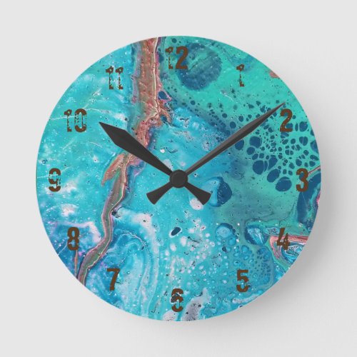 Handmade abstract painting _ Kook Art _ Wall Clock