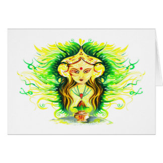 Handmade Abstract Painting of Lakshmi Durga Cards