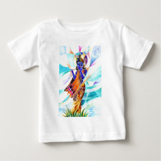 Handmade Abstract Painting of Lord Krishna Baby T-Shirt