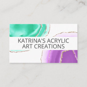 Handmade Acrylic Resin Art Decor Business Card