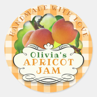 Handmade Apricot Jam Classic Round Sticker