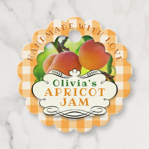Handmade Apricot Jam Favor Tags