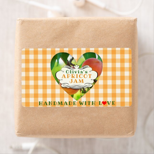 Handmade Apricot Jam Label (Insitu)
