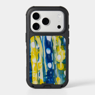 handmade artwork/Bule and yellow iPhone 17 Pro Case
