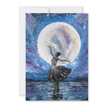 Handmade artwork- dancing with the moon