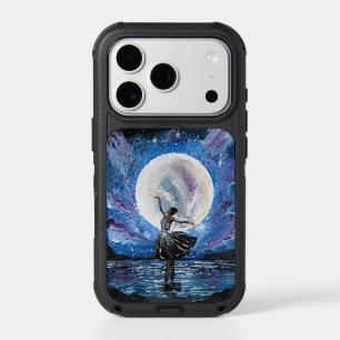 Handmade artwork- dancing with the moon iPhone 17 pro case