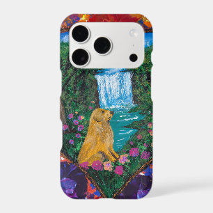 Handmade Artwork – Dog by the Waterfall iPhone 17 Pro Case