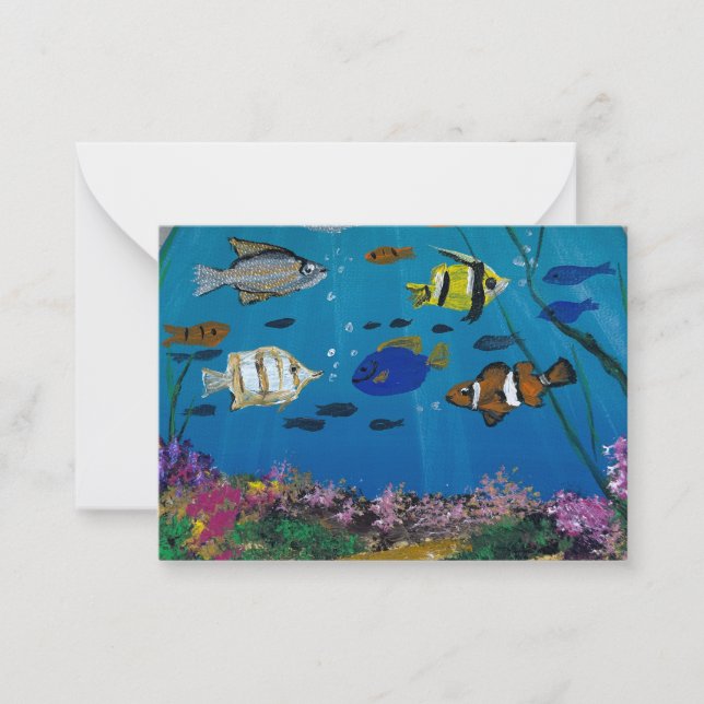 Handmade artwork- ocean depths  note card (Front)