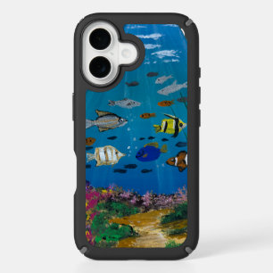 Handmade artwork- ocean depths iPhone 16 case