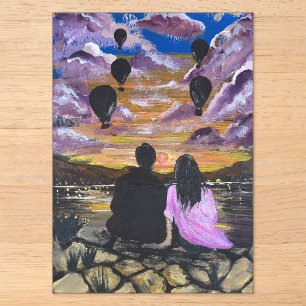 Handmade Artwork – Sunset Together Acrylic Invitations