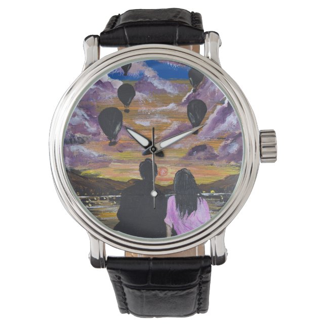 Handmade Artwork – Sunset Together Watch (Front)