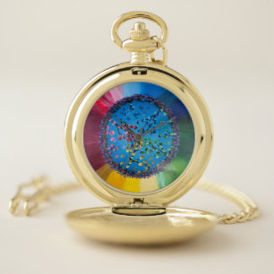Handmade artwork / The Flower Wheel Pocket Watch