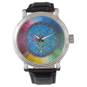 Handmade artwork- The Flower Wheel Watch