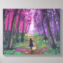 Handmade artwork-Walking alone