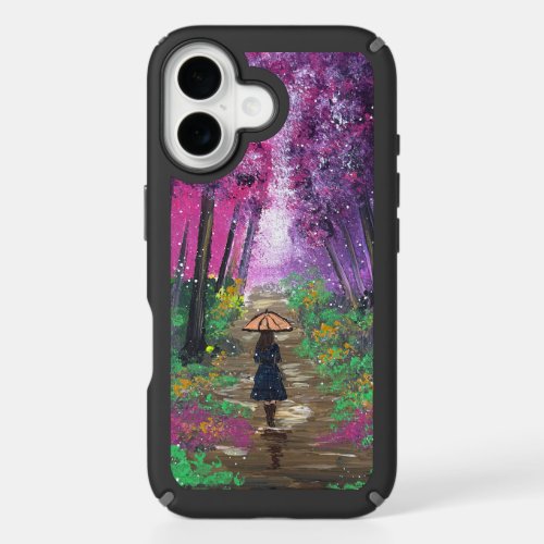 Handmade artwork-Walking alone  iPhone 16 Case