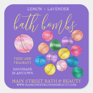 Handmade Bath Beauty Business Shower Bombs Label