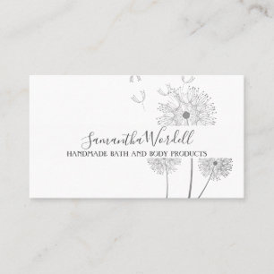 Handmade Bath Body Products Price List Business Card