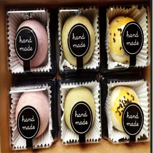 Handmade Black & Pudding Sealing Sticker